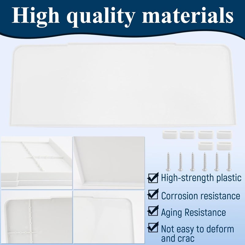 8B8B 40271 Toilet Tank Replacement Cover for Universal White Toilet - Image 3